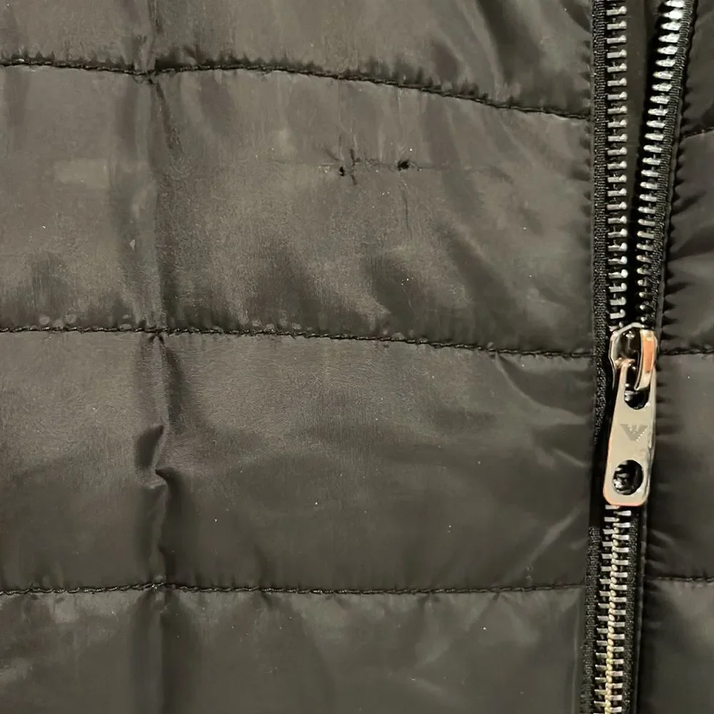 Emporio Armani quilted leather moto jacket
